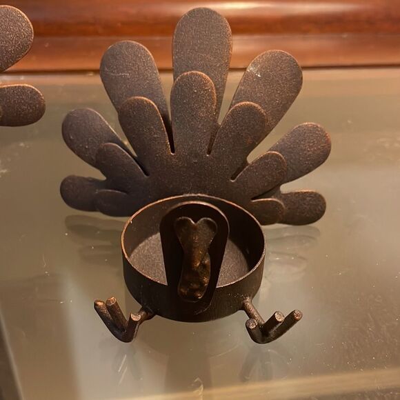 Metal Turkey Tealight Candle Holders - Picture 7 of 7